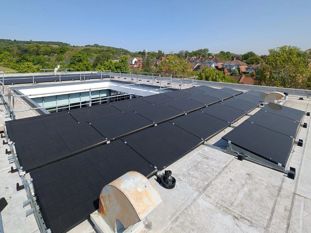 commercial solar panel installation in surrey