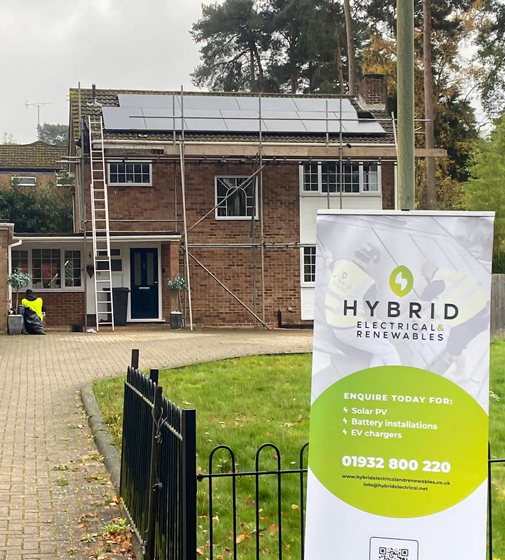 residential solar panel system installed by hybrid electrical & renewables 