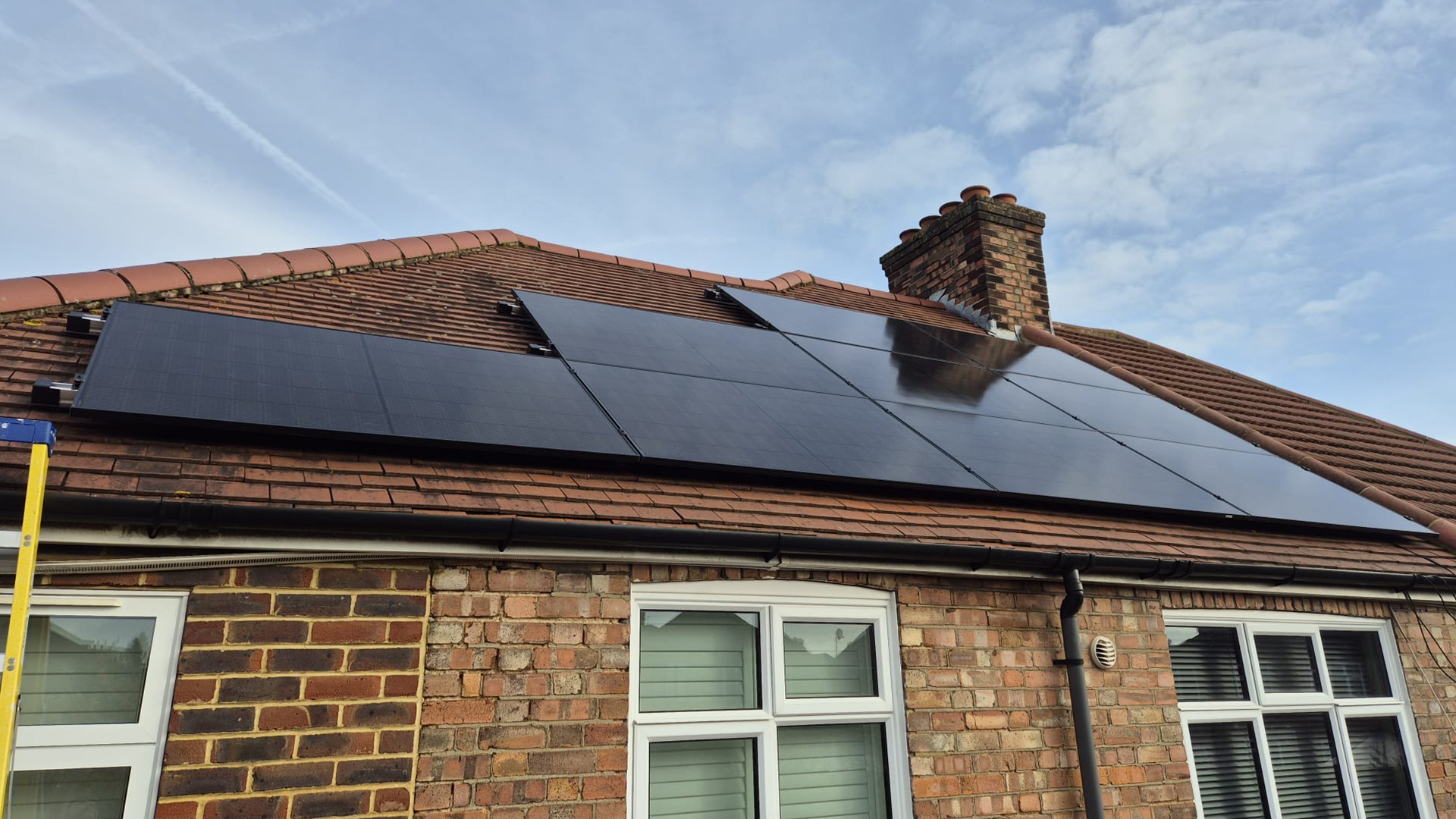 solar panel installation on a residential property in surrey by hybrid electrical & renewables