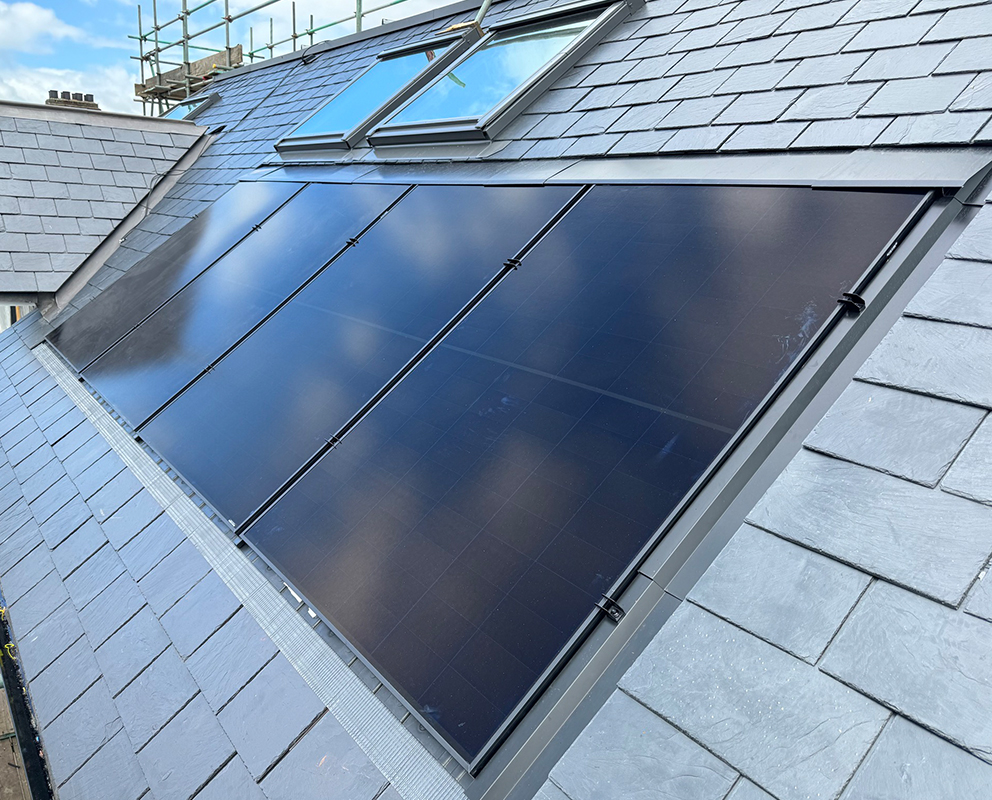 solar panels installed on a residential property